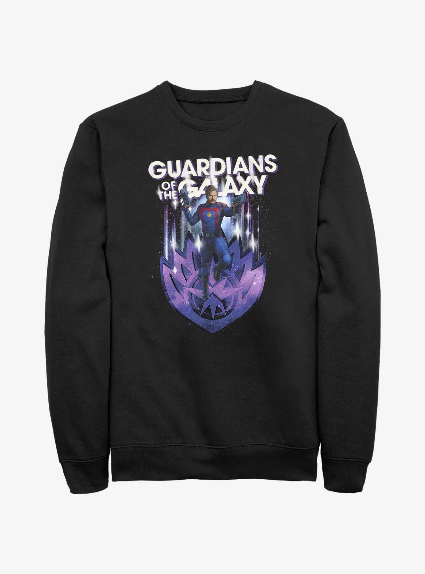 Marvel Guardians of the Galaxy Vol. 3 Star-Lord Dual Blasters Sweashirt, BLACK, hi-res