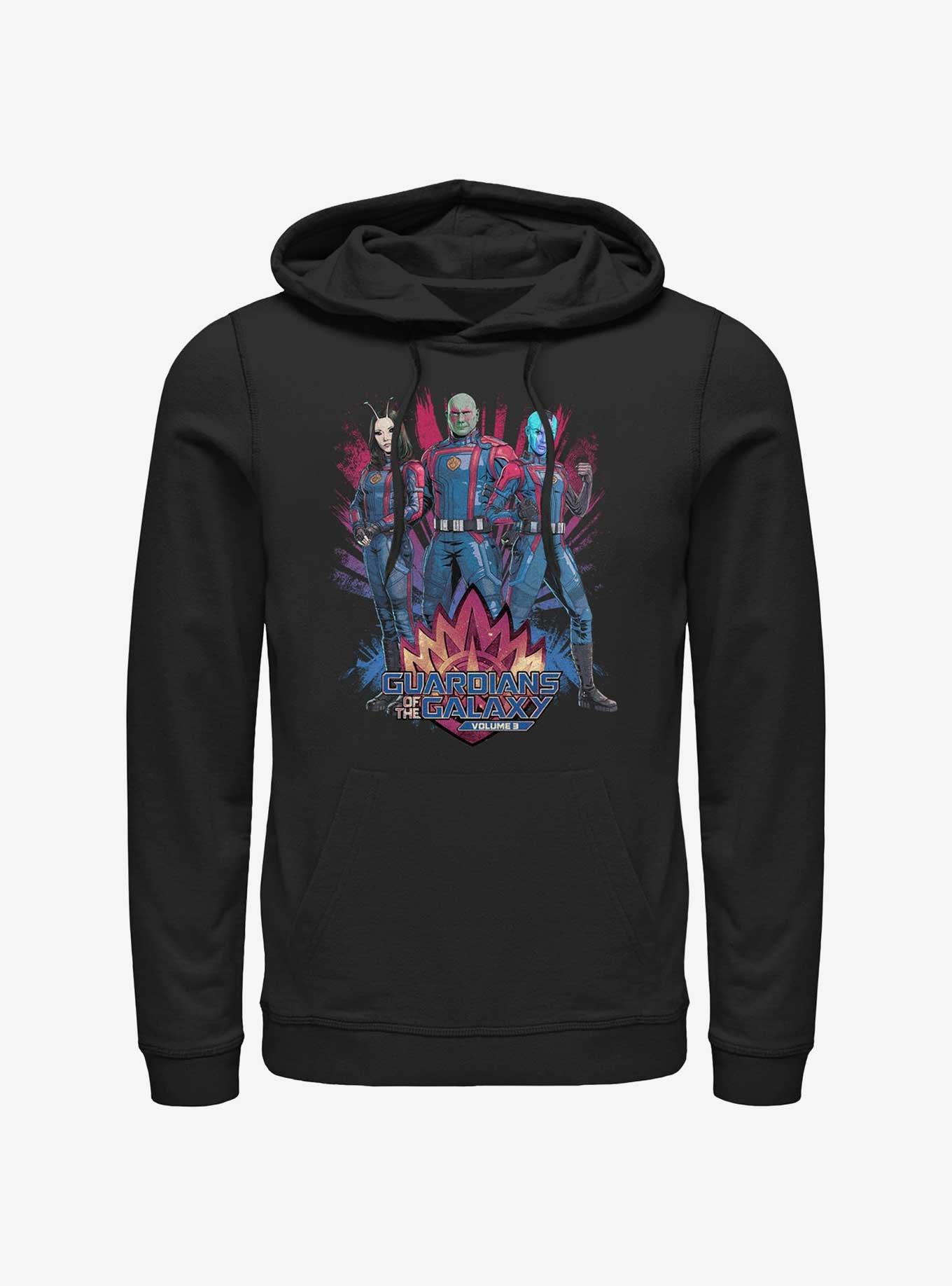 Marvel Guardians of the Galaxy Vol. 3 Mantis Drax Nebula Hoodie BoxLunch Web Exclusive BLACK BoxLunch