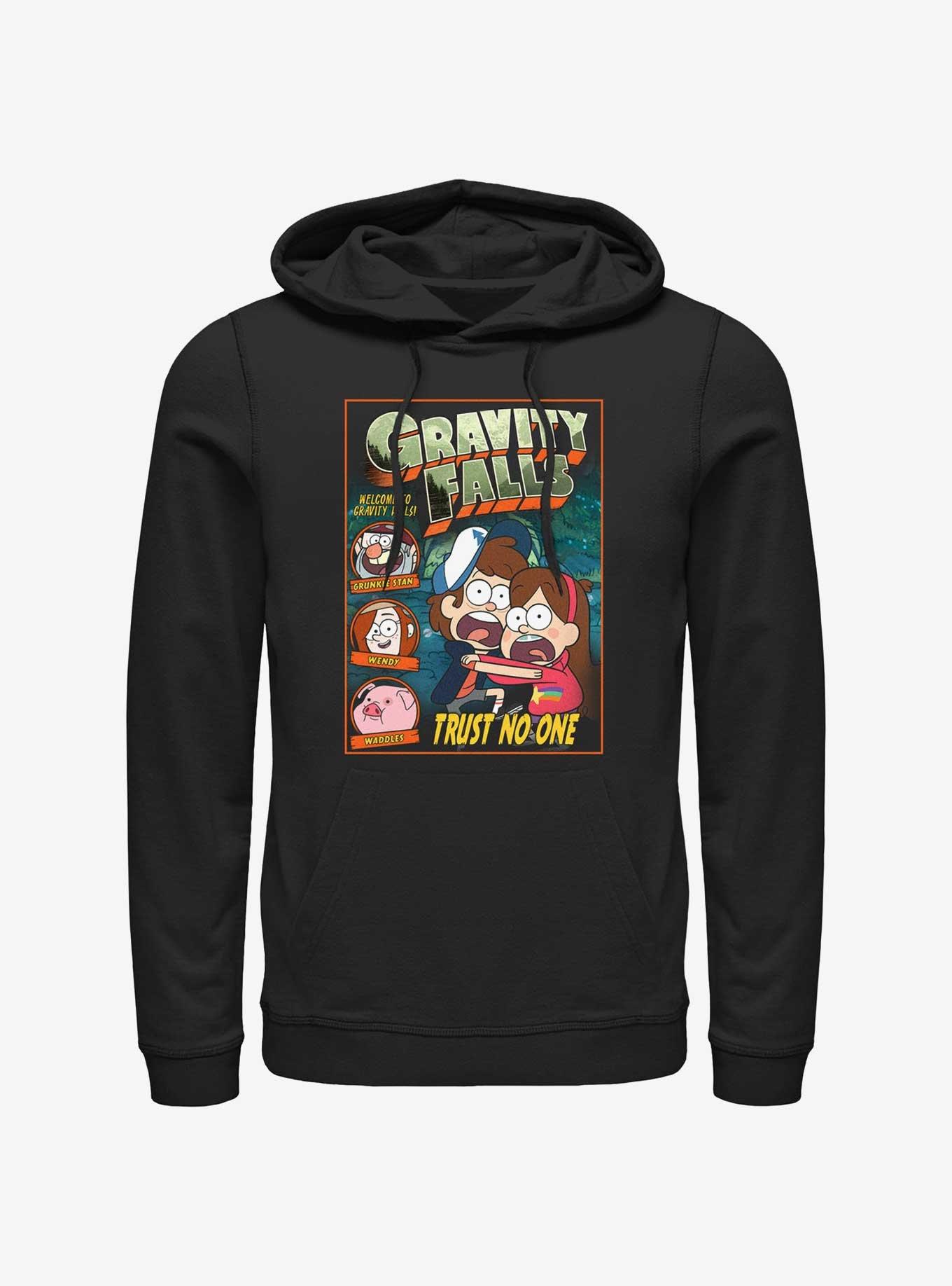 Disney Gravity Falls Trust No One Comic Cover Hoodie, BLACK, hi-res