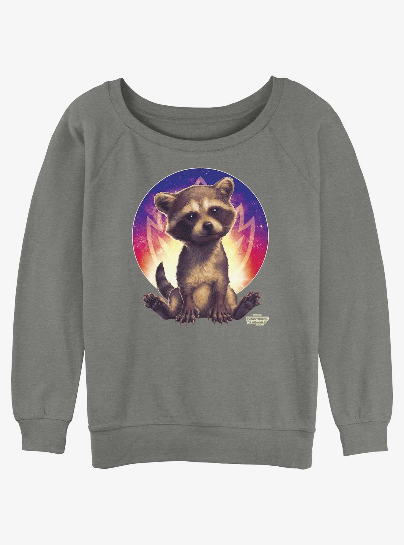 Marvel Guardians of the Galaxy Vol. 3 Baby Rocket Guardian Womens Slouchy Sweatshirt, , hi-res