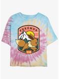 Pokemon Eevee Out For A Run Tie-Dye Womens Crop T-Shirt, BLUPNKLY, hi-res
