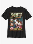 Disney Gravity Falls Trust No One Comic Cover Youth T-Shirt, BLACK, hi-res