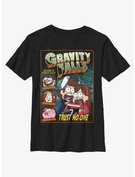 Disney Gravity Falls Trust No One Comic Cover Youth T-Shirt, , hi-res