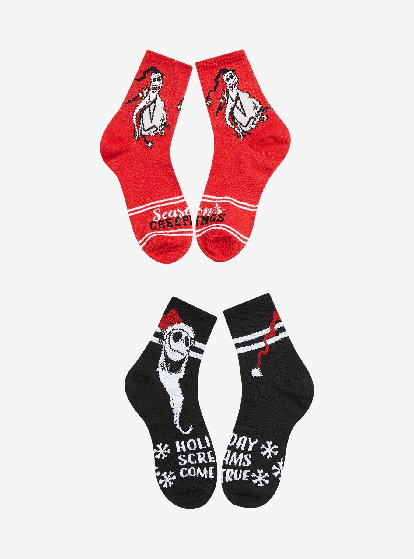 The Nightmare Before Christmas Jack Sandy Claws Crew Socks 2 Pair, , hi-res