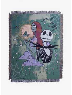 The Nightmare Before Christmas Jack & Sally Tapestry Throw Blanket, , hi-res