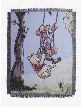 Disney Winnie The Pooh Having Fun Tapestry Throw Blanket, , hi-res