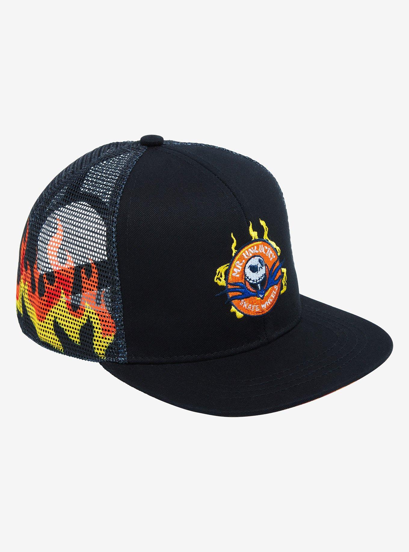 Disney The Nightmare Before Christmas Jack Skellington Skate Wheels Youth Trucker Cap - BoxLunch Exclusive, , hi-res