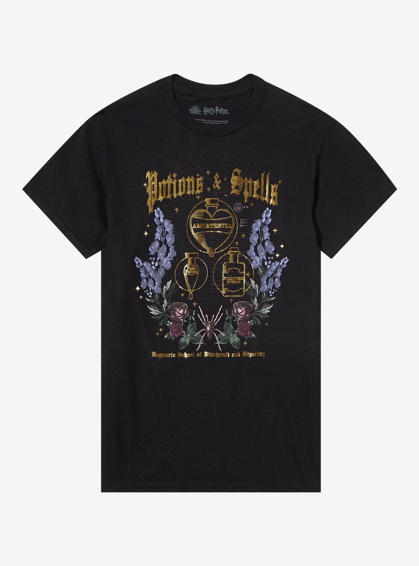 Harry Potter Floral Potions Boyfriend Fit Girls T-Shirt, MULTI, hi-res