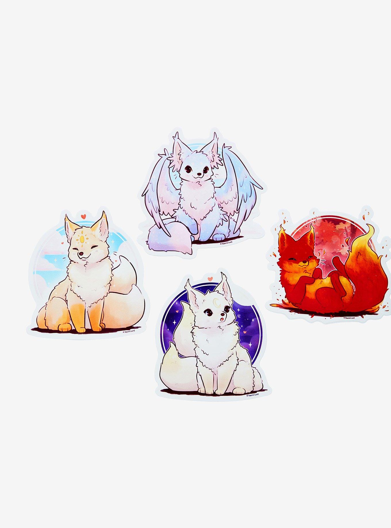 Mystical Foxes Sticker Pack By Naomi Lord Art, , hi-res