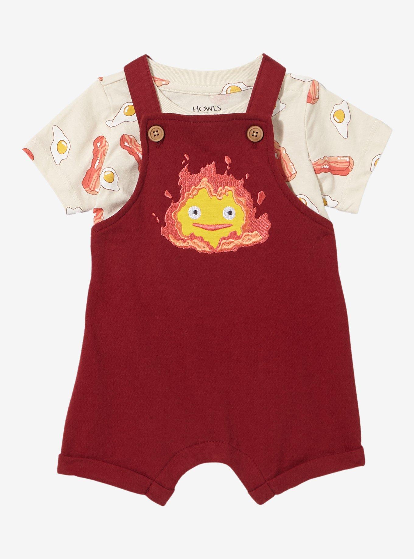 Studio Ghibli Howl's Moving Castle Calcifer Infant Overall Set - BoxLunch Exclusive, , hi-res