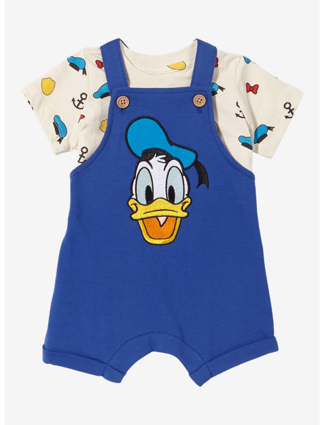 Disney Donald Duck Infant Overall Set - BoxLunch Exclusive, DARK NAVY, hi-res