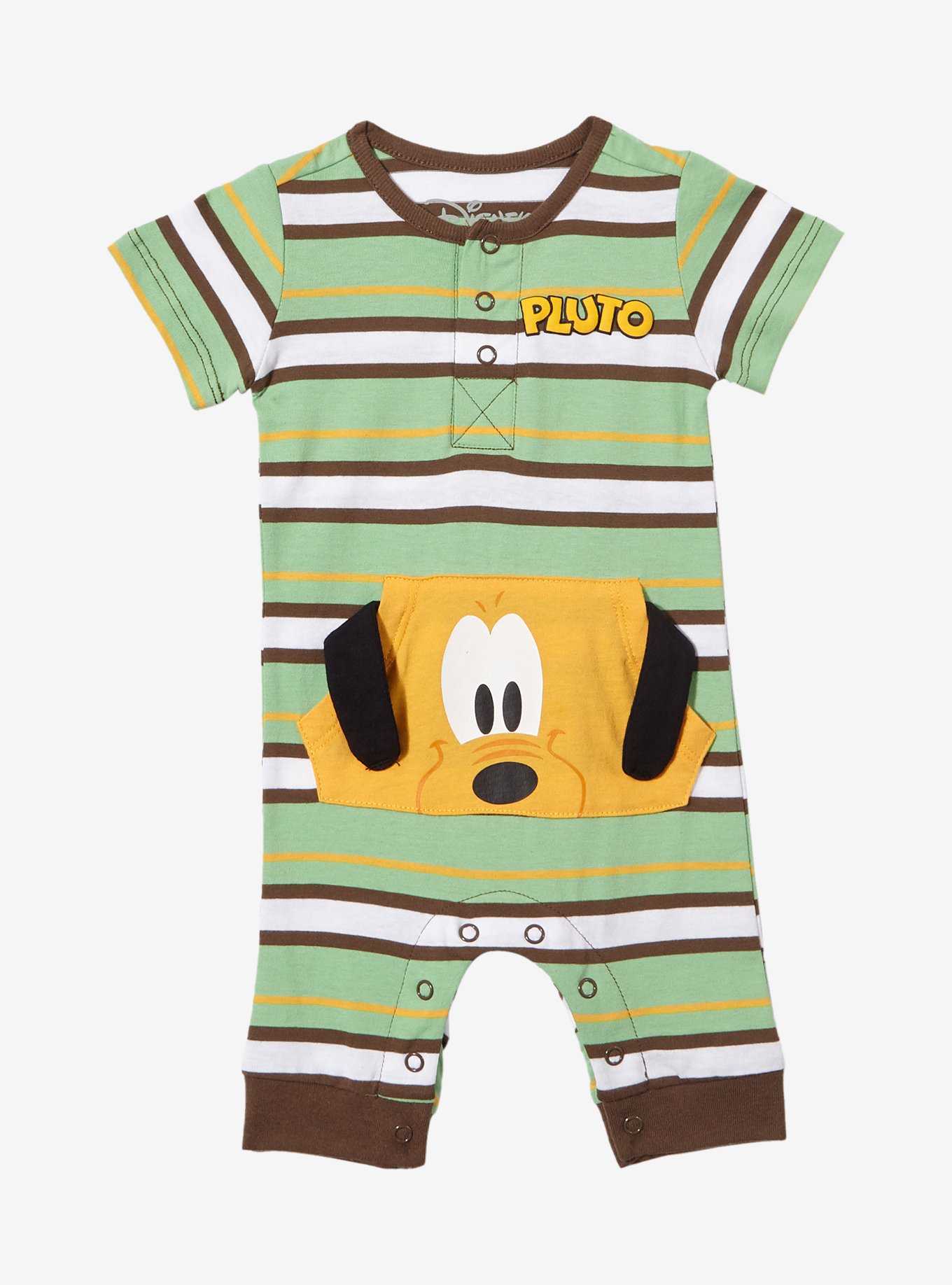 Disney Pluto Striped Pocket Infant One-Piece, , hi-res