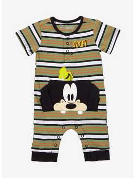 Disney Goofy Striped Pocket Infant One-Piece - BoxLunch Exclusive, , hi-res