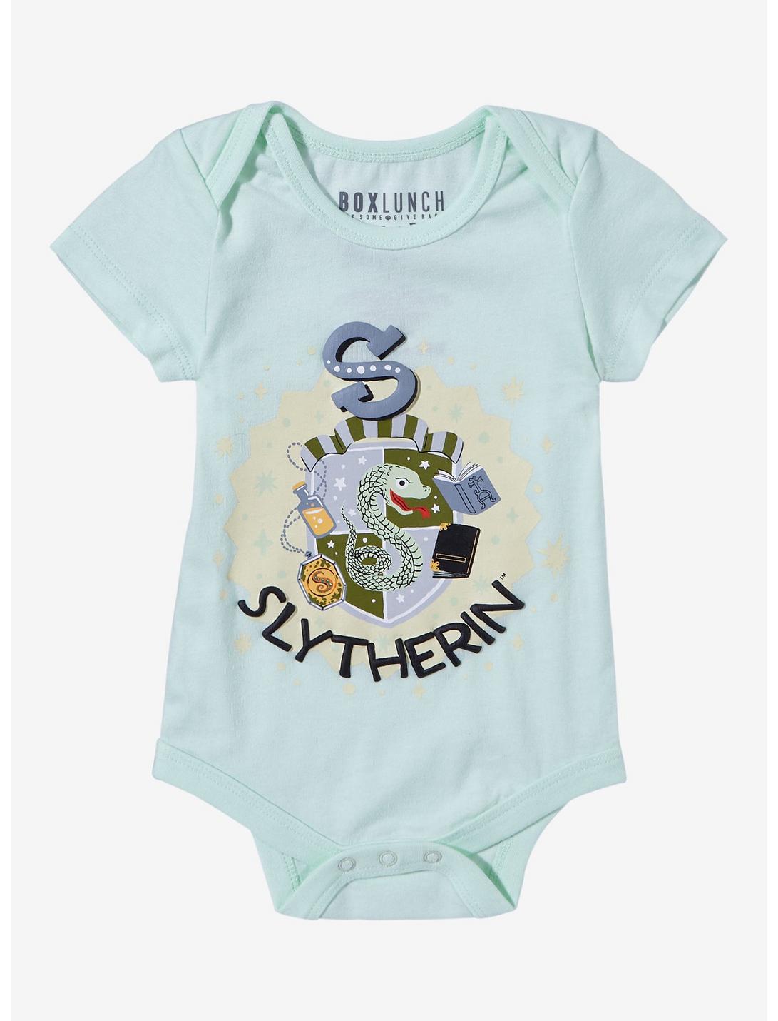 Harry Potter Slytherin Infant One-Piece - BoxLunch Exclusive, LIME, hi-res
