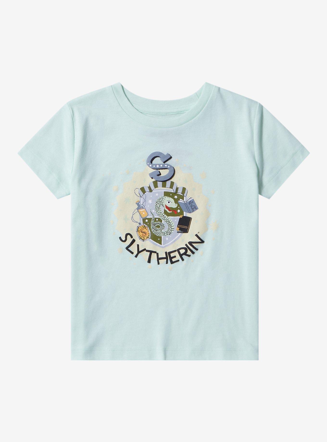 Harry Potter Slytherin Crest Toddler T-Shirt - BoxLunch Exclusive, LIME, hi-res