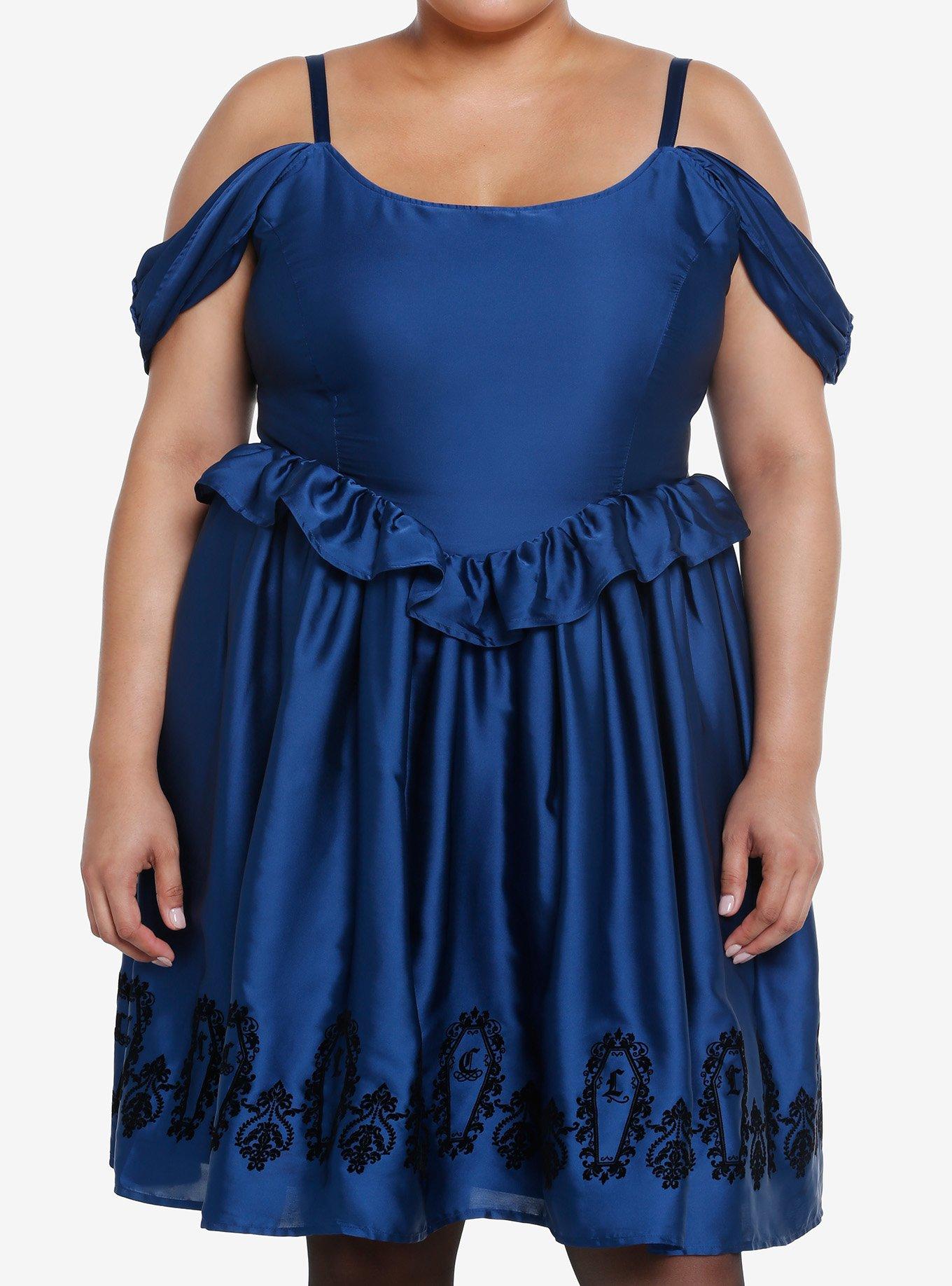 claudia interview with the vampire blue dress Lace-Up Plus Size Mockfest