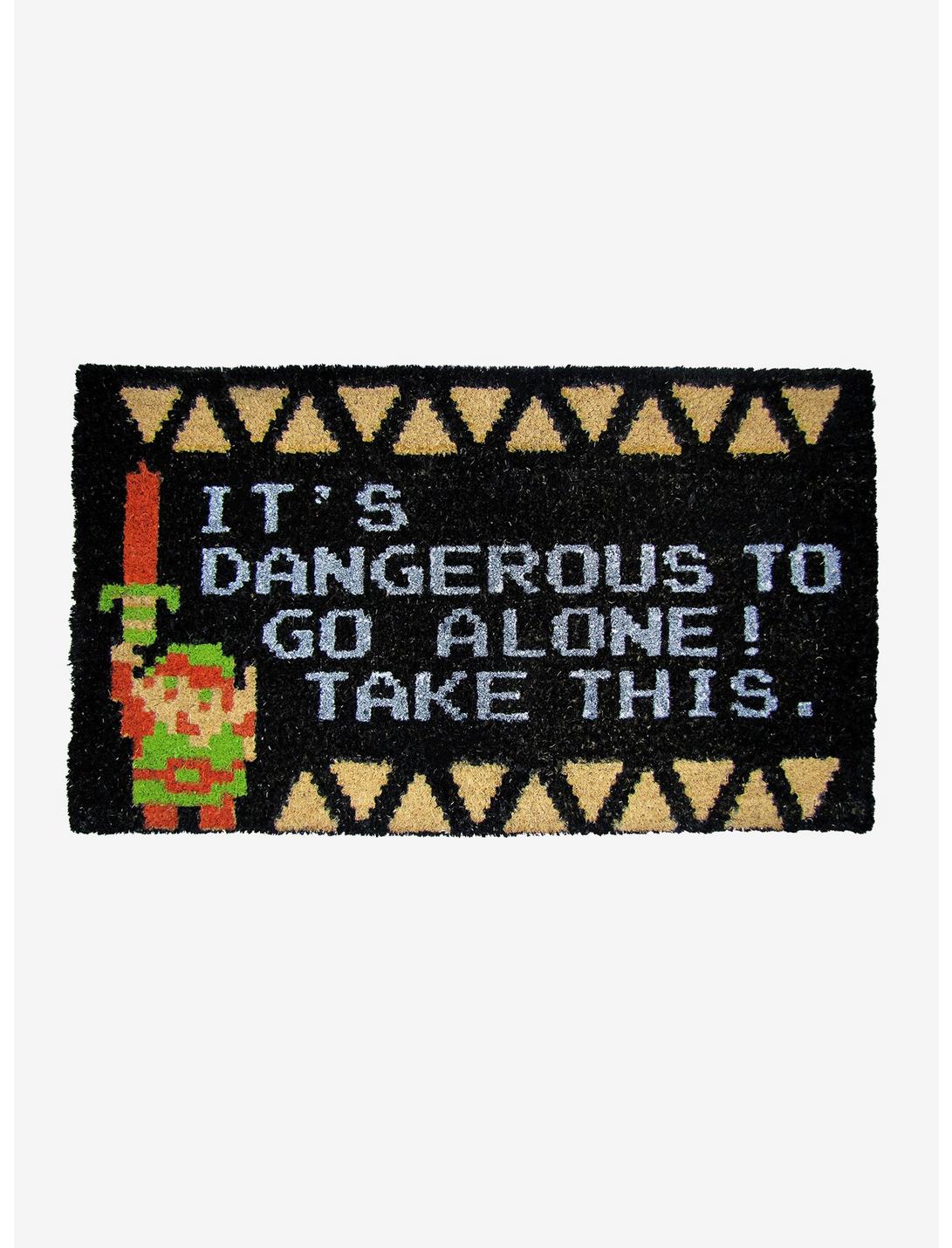The Legend of Zelda It's Dangerous To Go Alone Doormat, , hi-res