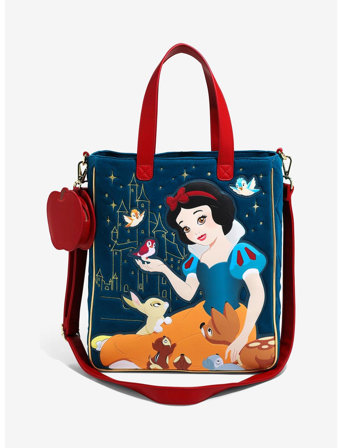 Loungefly Disney Snow White and the Seven Dwarfs Animal Critters Velvet Tote Bag and Coin Purse, , hi-res