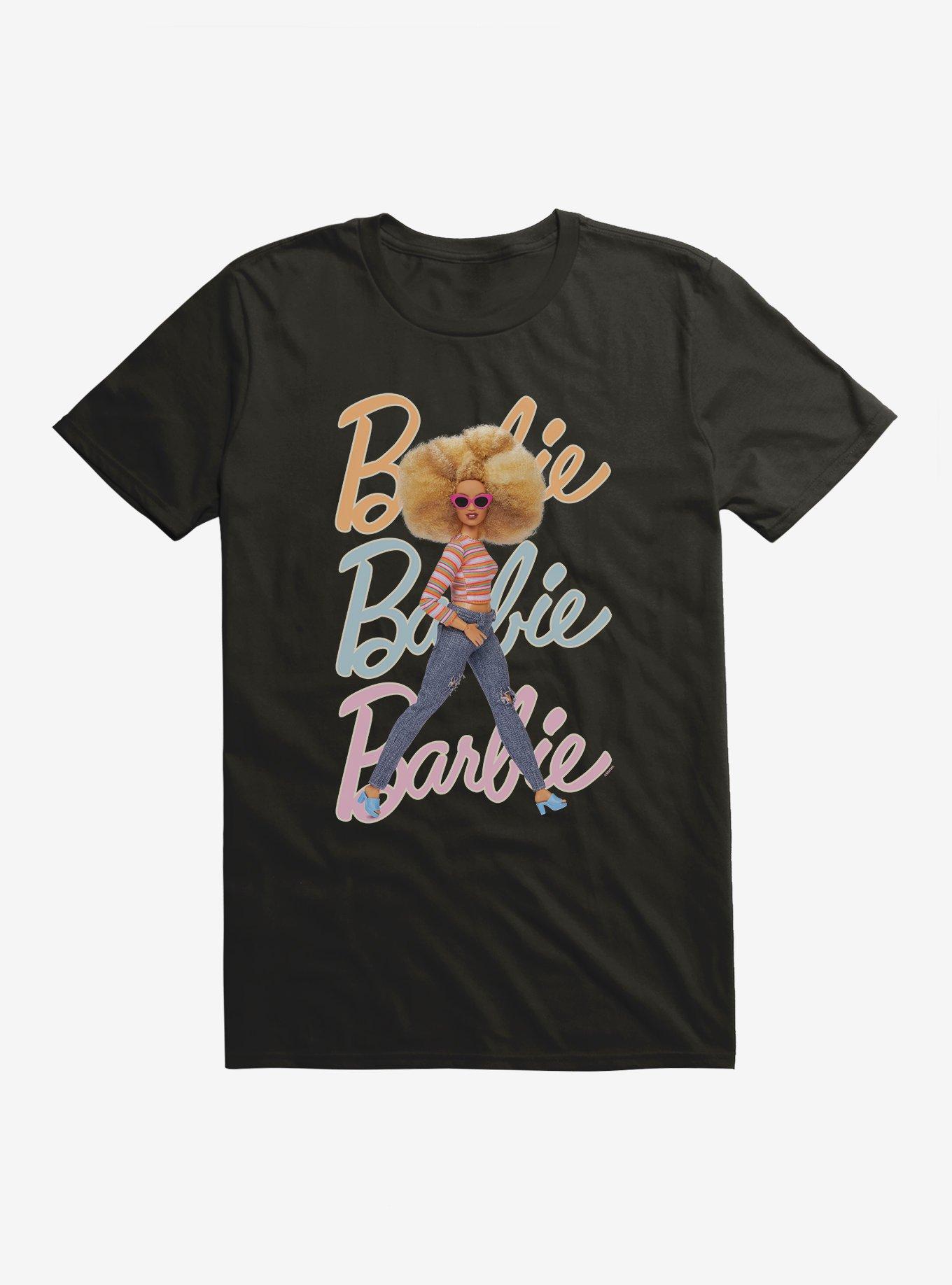 Barbie Tri-Logo T-Shirt, BLACK, hi-res