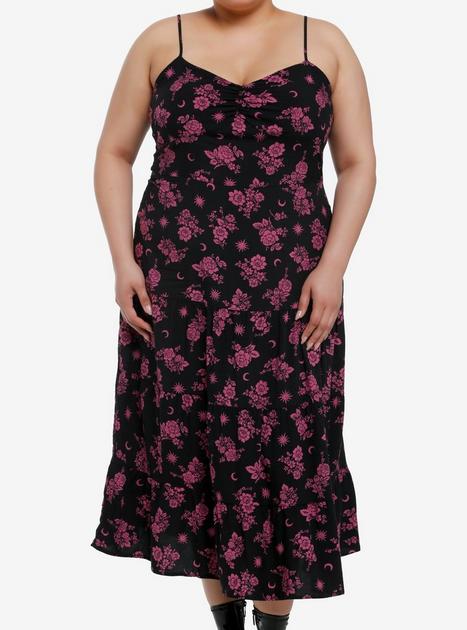 Daisy Street Purple Floral Cami Dress Plus Size | Hot Topic