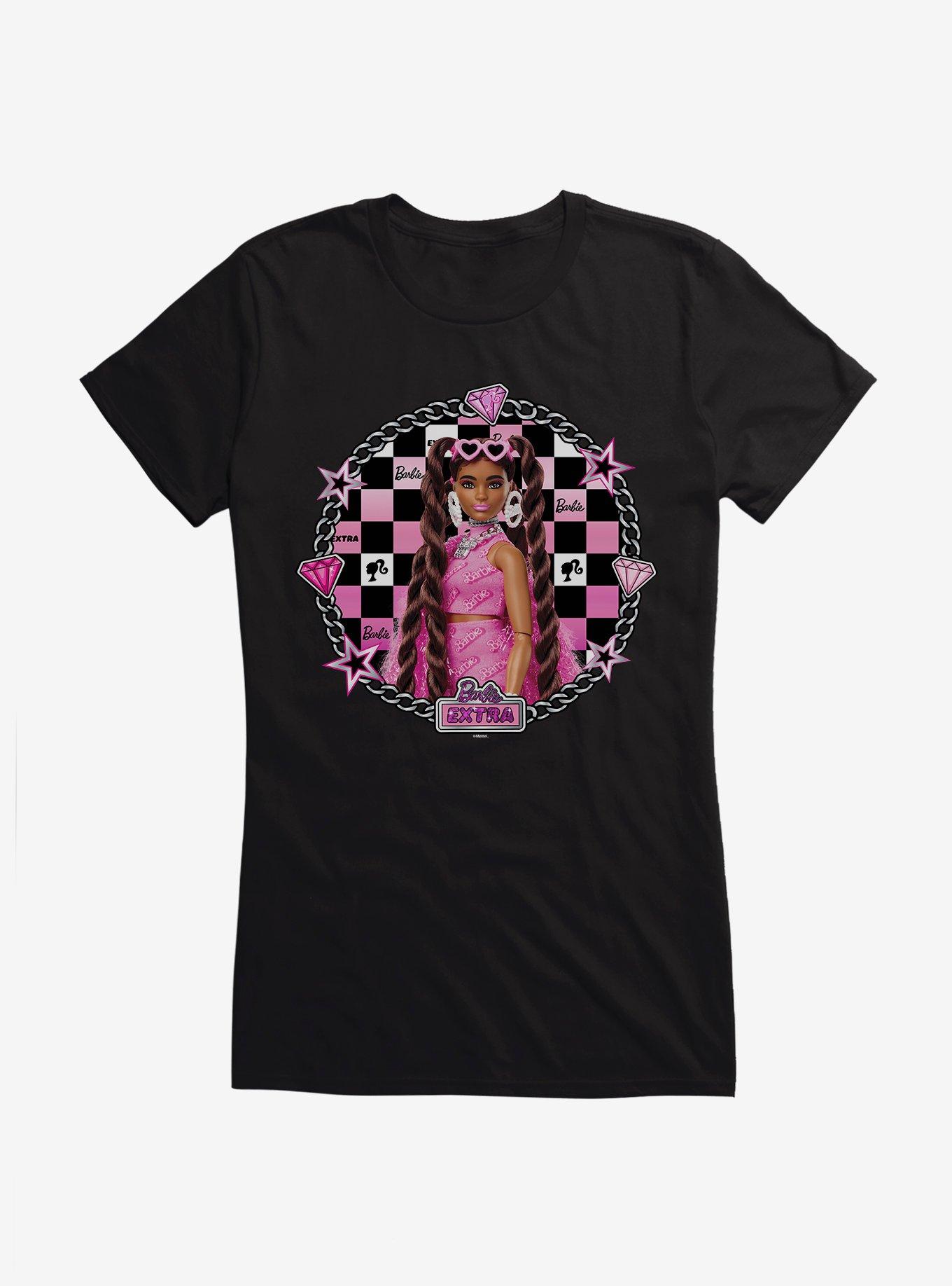 Barbie Extra Doll Pink Glam Chain Girls T-Shirt, BLACK, hi-res