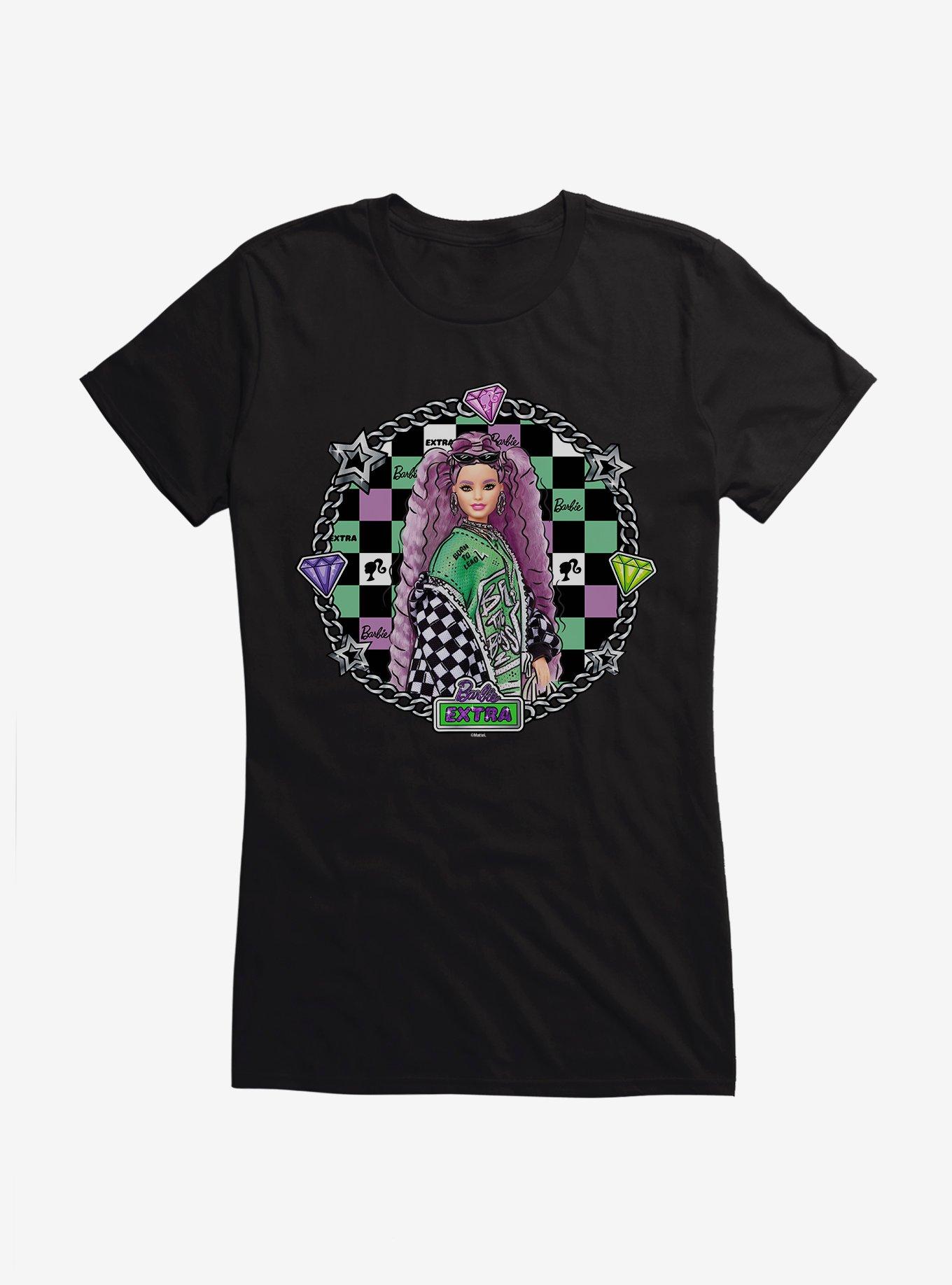 Barbie Extra Doll Green Glam Chain Girls T-Shirt