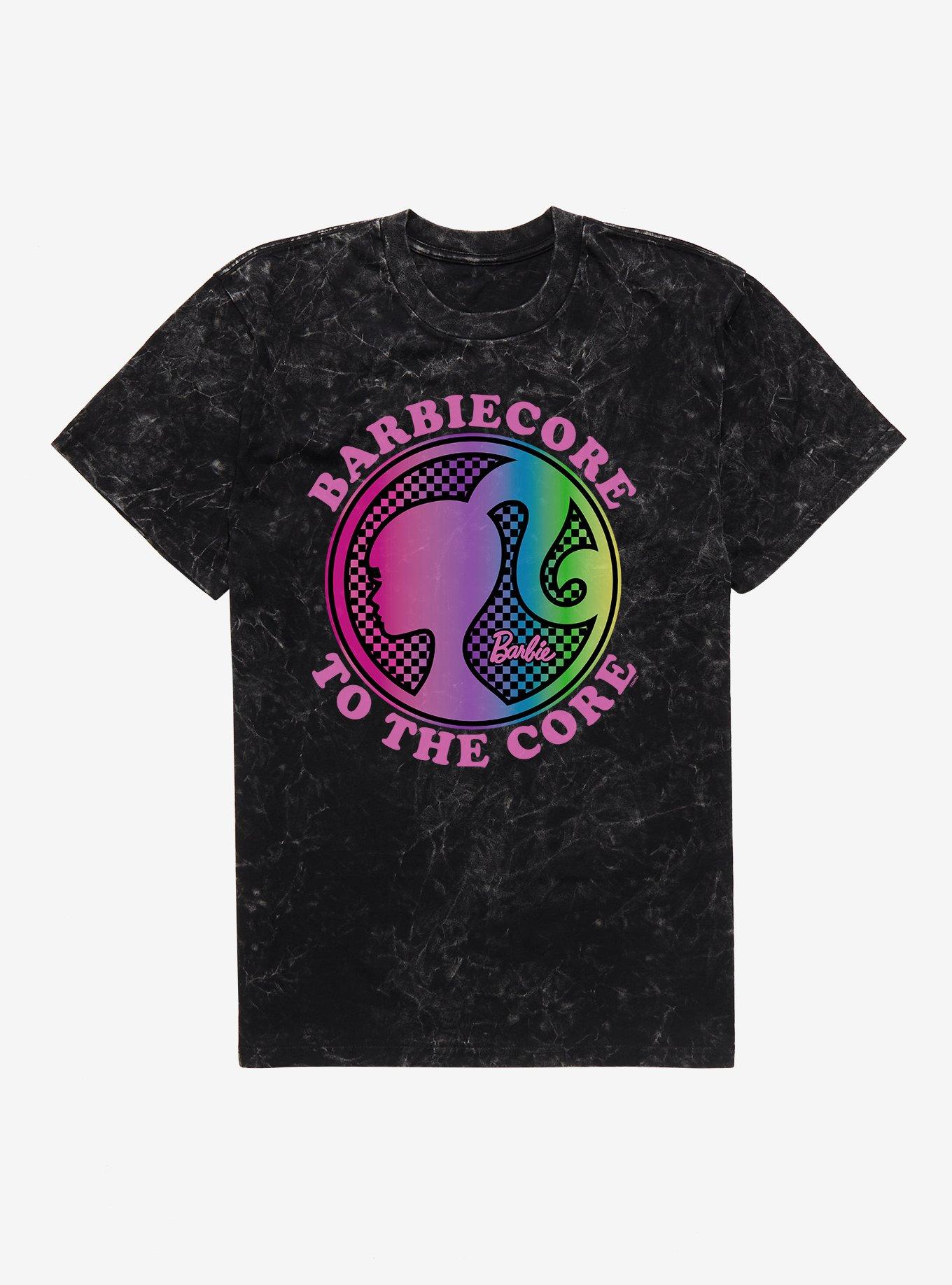 Barbie Barbiecore To The Core Mineral Wash T-Shirt, BLACK MINERAL WASH, hi-res