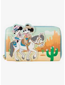 Loungefly Disney Mickey Mouse & Minnie Mouse Western Zipper Wallet, , hi-res