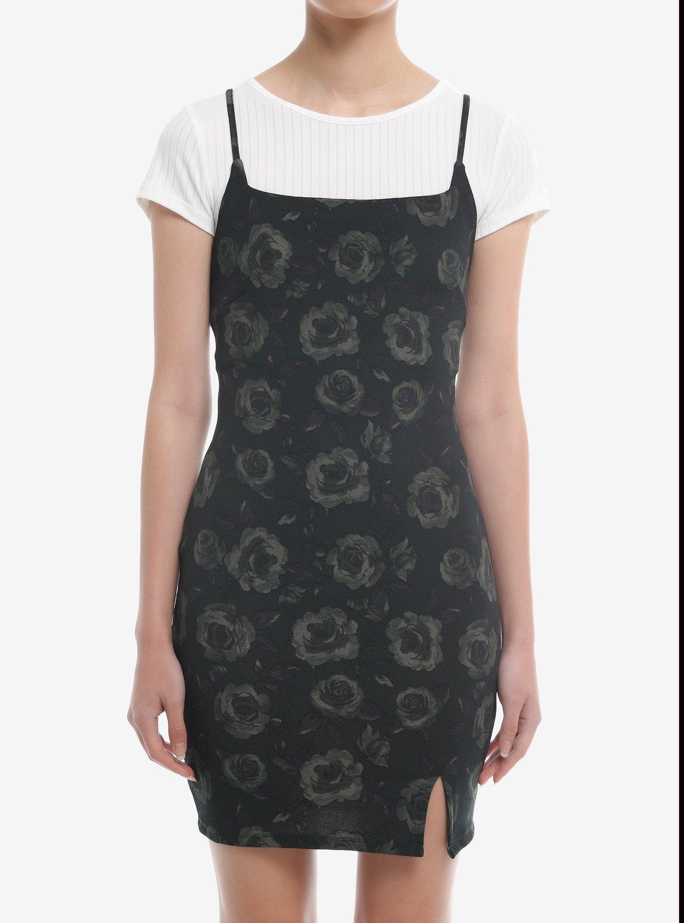 Thorn & Fable Green Rose Twofer Dress, GREEN, hi-res