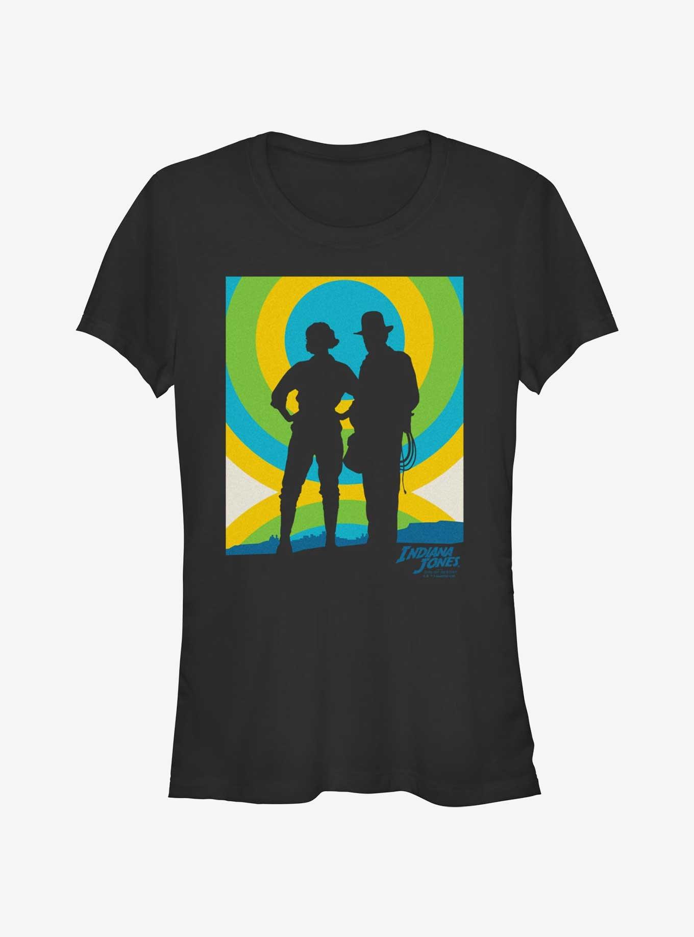 Indiana Jones and the Dial of Destiny Bubble Duo Helena Shaw and Indiana Jones Girls T-Shirt, BLACK, hi-res
