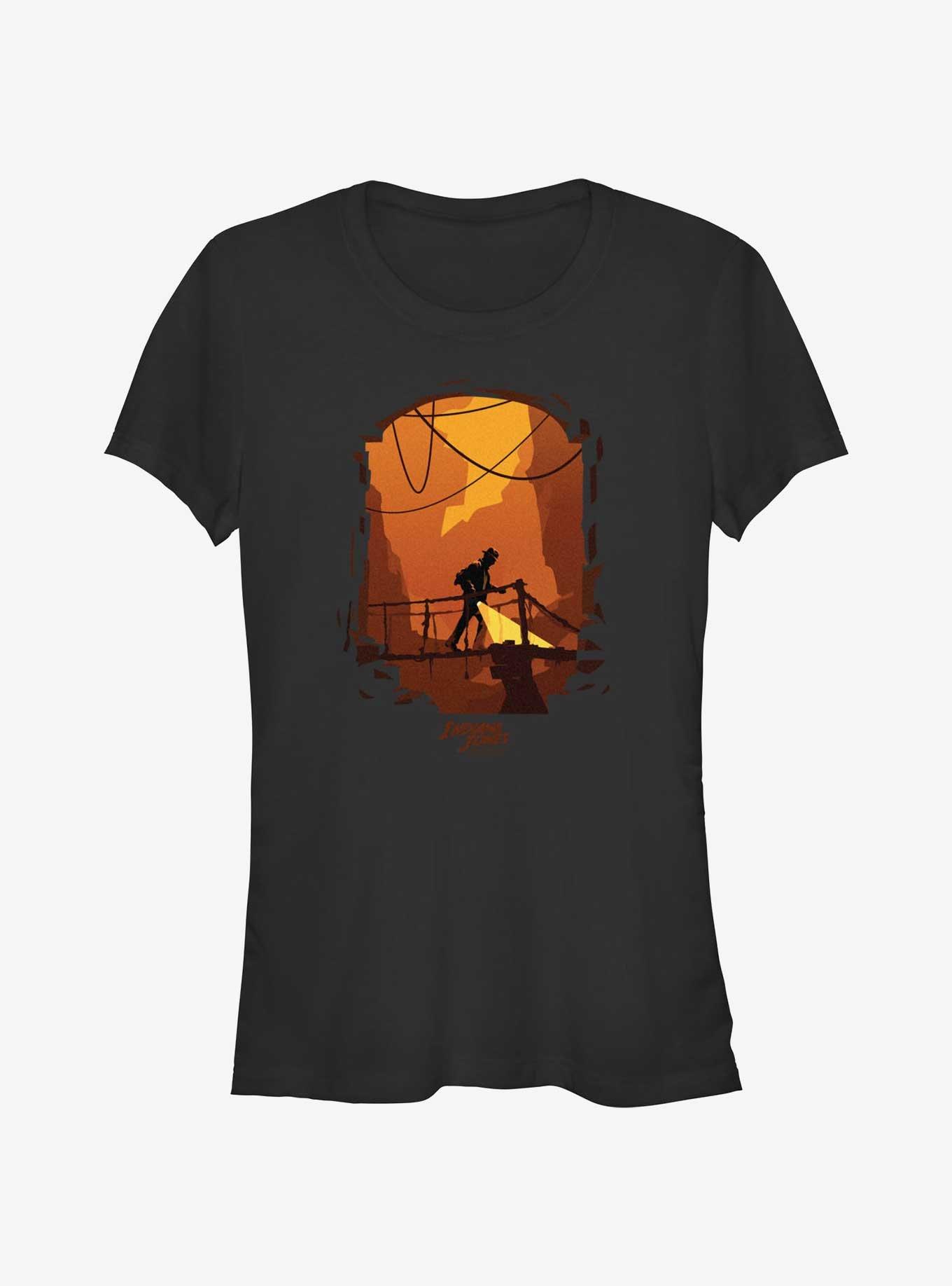 Indiana Jones and the Dial of Destiny Cave Exploring Girls T-Shirt, BLACK, hi-res