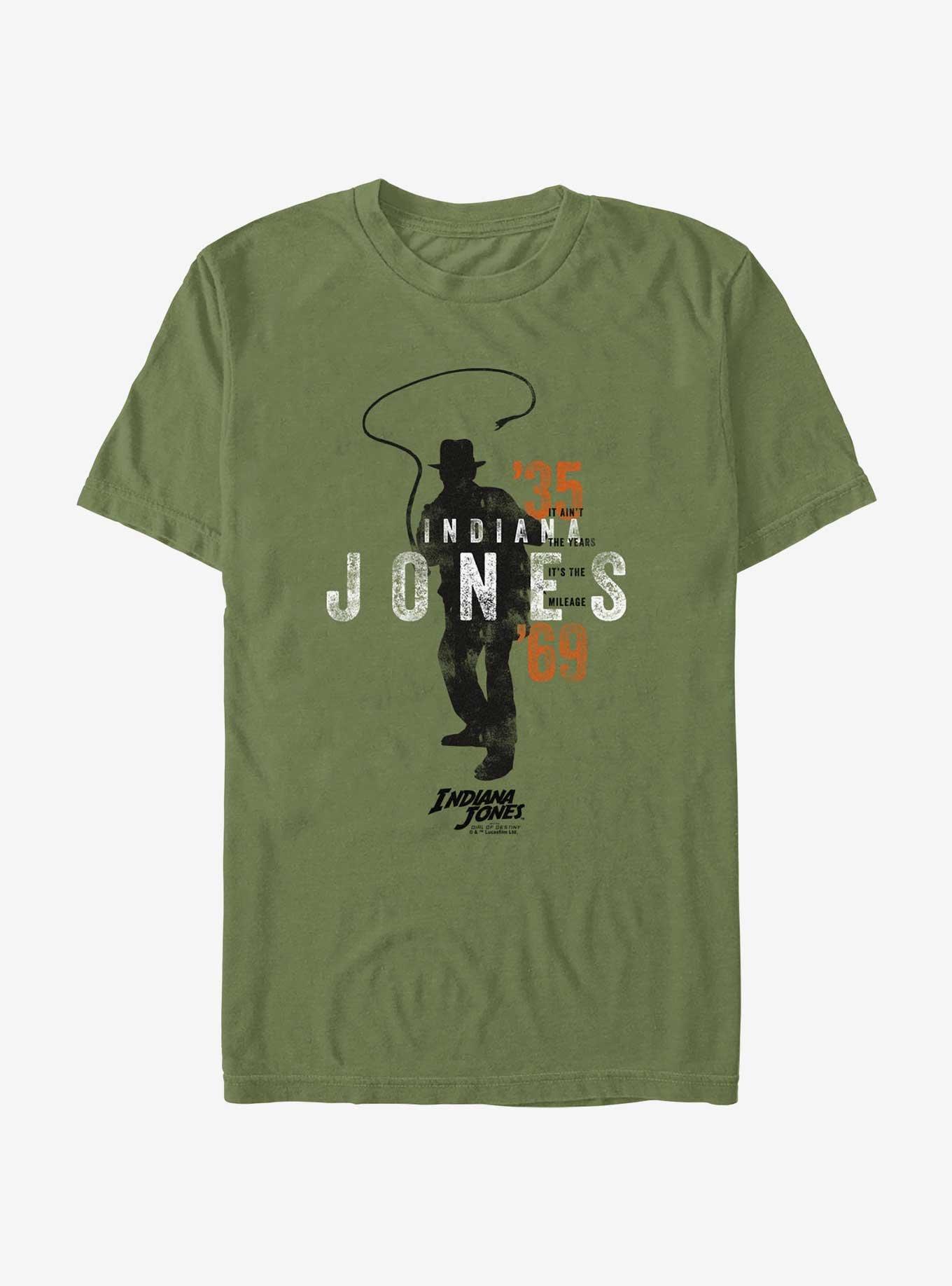 Indiana Jones and the Dial of Destiny It's The Mileage Extra Soft T-Shirt, MIL GRN, hi-res