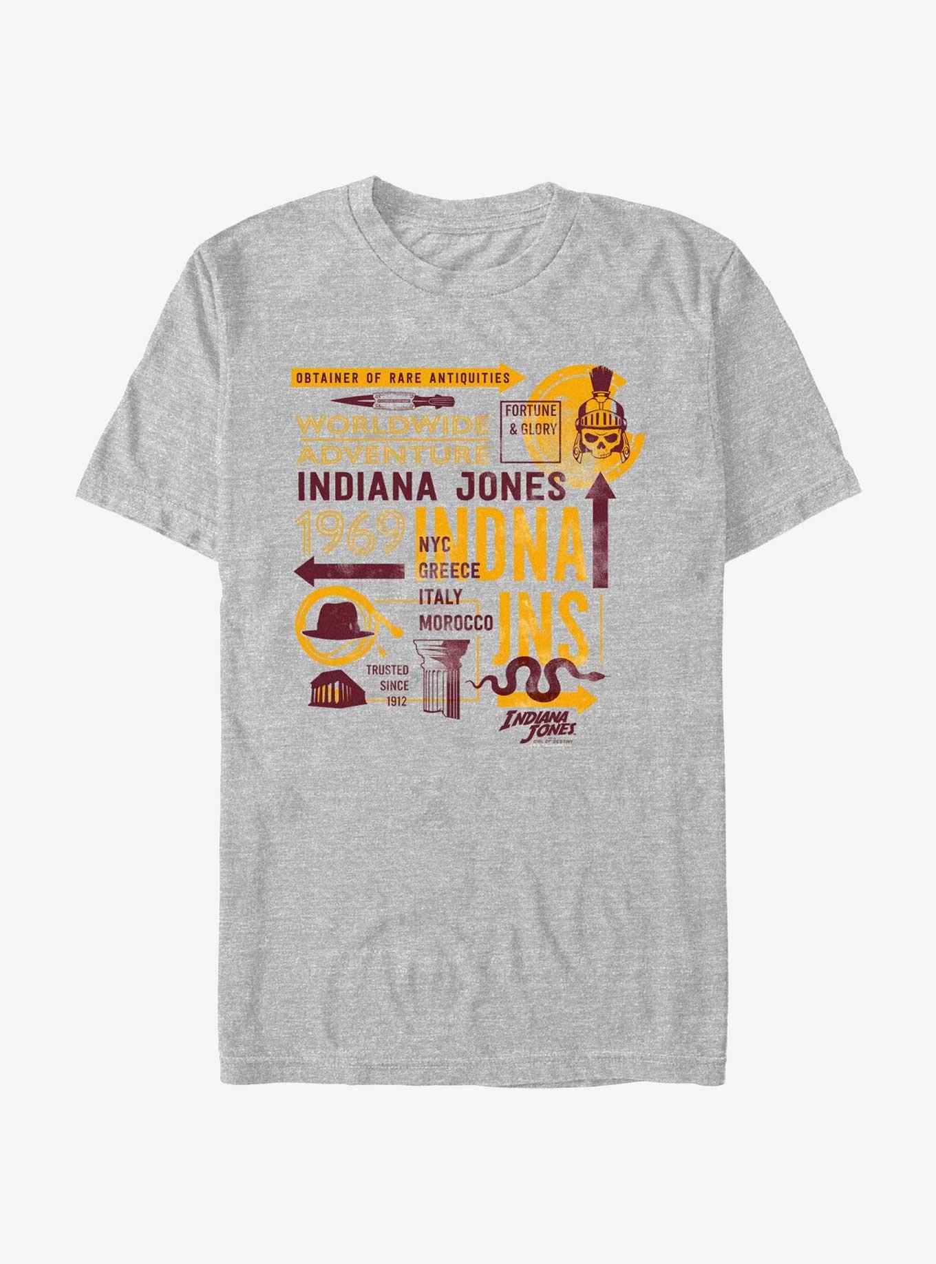 Indiana Jones and the Dial of Destiny Passport Infographic T-Shirt, , hi-res