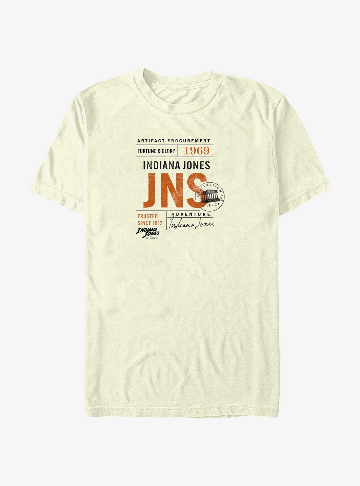 Indiana Jones and the Dial of Destiny Greece Passport T-Shirt, NATURAL, hi-res