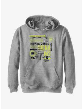 Indiana Jones and the Dial of Destiny Passport Infographic Youth Hoodie, , hi-res