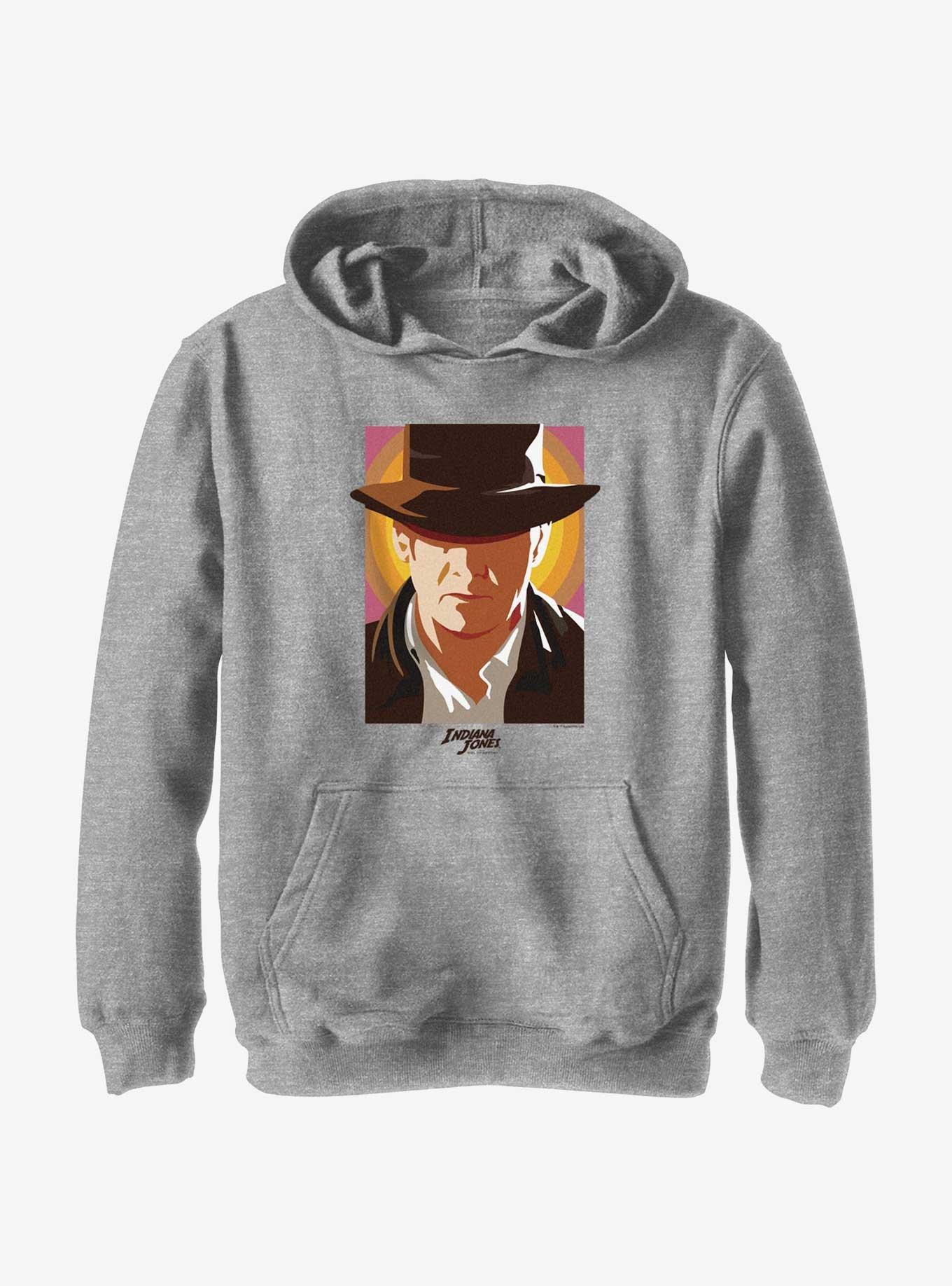 Indiana Jones and the Dial of Destiny Popped Hat Youth Hoodie, ATH HTR, hi-res