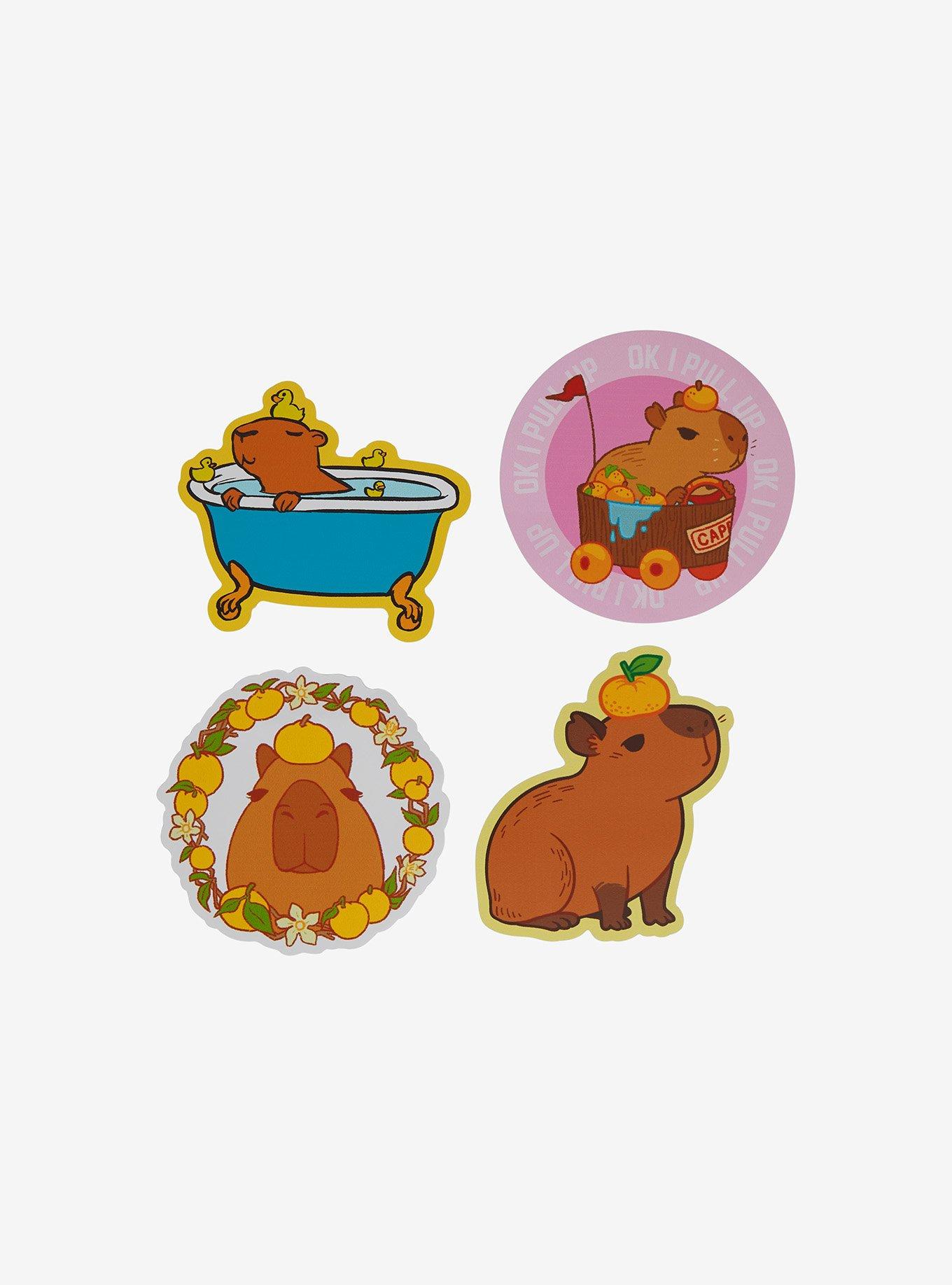 Capybara Orange Sticker Pack, , hi-res