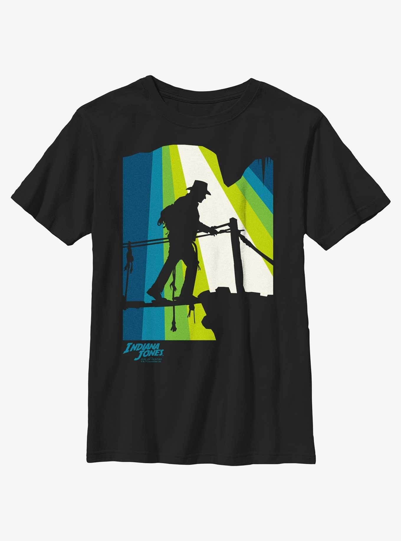 Indiana Jones and the Dial of Destiny Exploring Caves Youth T-Shirt, BLACK, hi-res