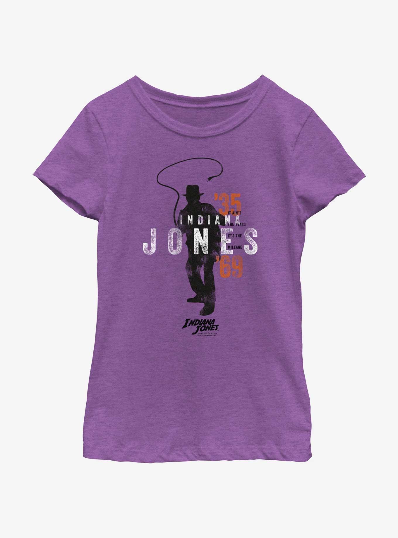 Indiana Jones and the Dial of Destiny It's The Mileage Girls Youth T-Shirt, PURPLE BERRY, hi-res