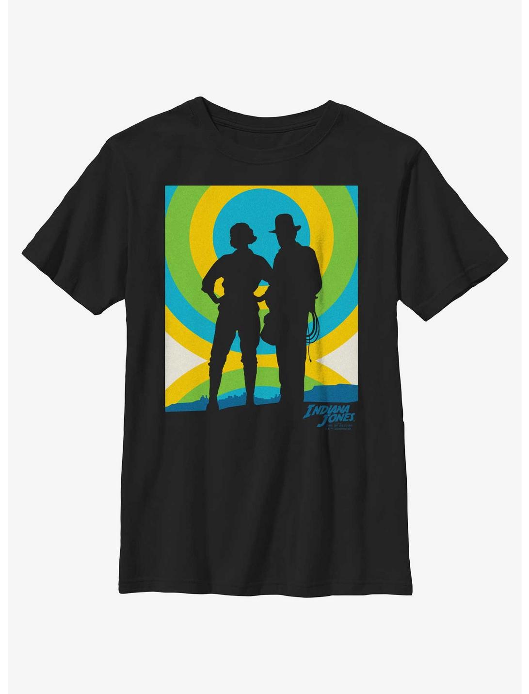 Indiana Jones and the Dial of Destiny Bubble Duo Helena Shaw and Indiana Jones Youth T-Shirt, BLACK, hi-res