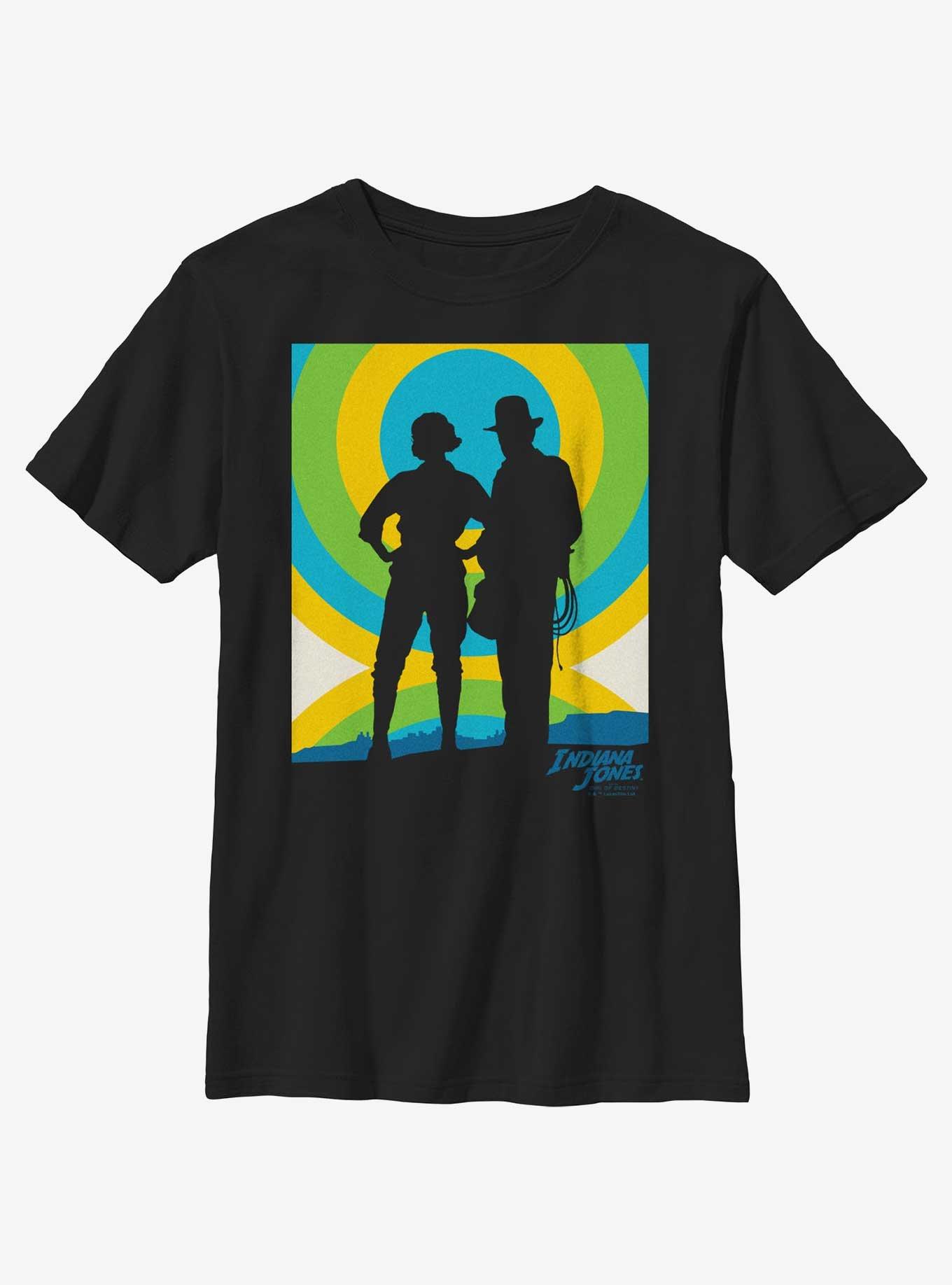 Indiana Jones and the Dial of Destiny Bubble Duo Helena Shaw and Indiana Jones Youth T-Shirt, BLACK, hi-res