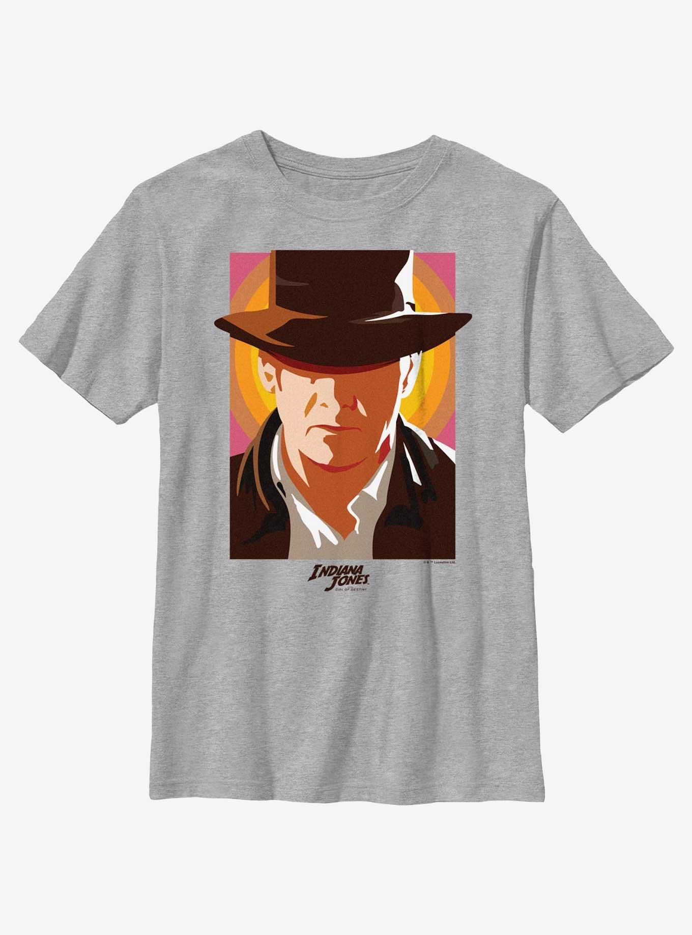 Indiana Jones and the Dial of Destiny Popped Hat Youth T-Shirt, ATH HTR, hi-res