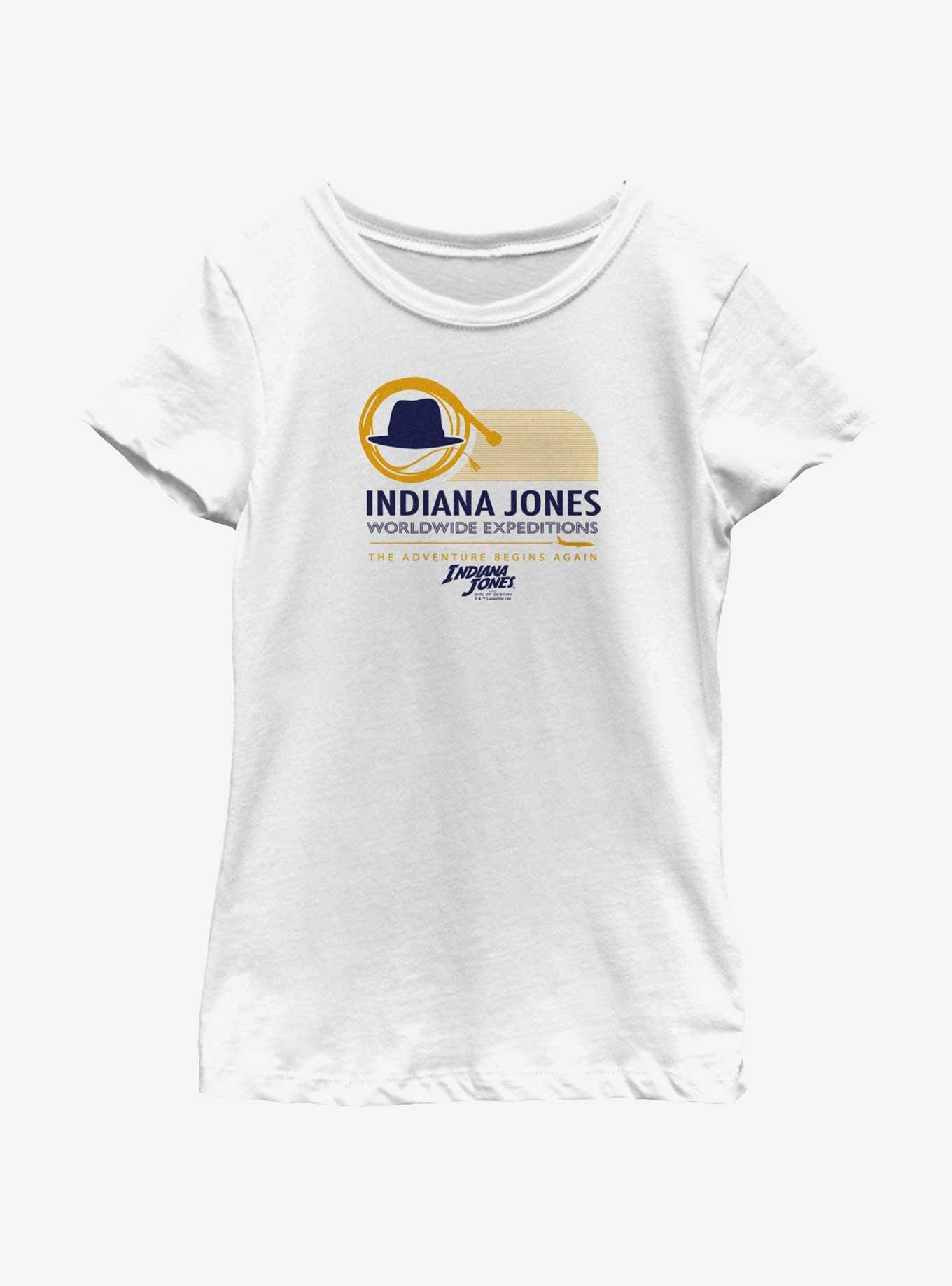 Indiana Jones and the Dial of Destiny Speedy Planes Girls Youth T-Shirt, WHITE, hi-res