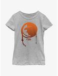 Indiana Jones and the Dial of Destiny Whip Profile Girls Youth T-Shirt, ATH HTR, hi-res