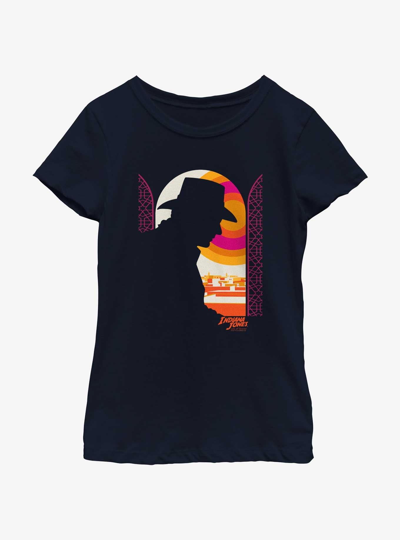 Indiana Jones and the Dial of Destiny Window To Jones Girls Youth T-Shirt, NAVY, hi-res