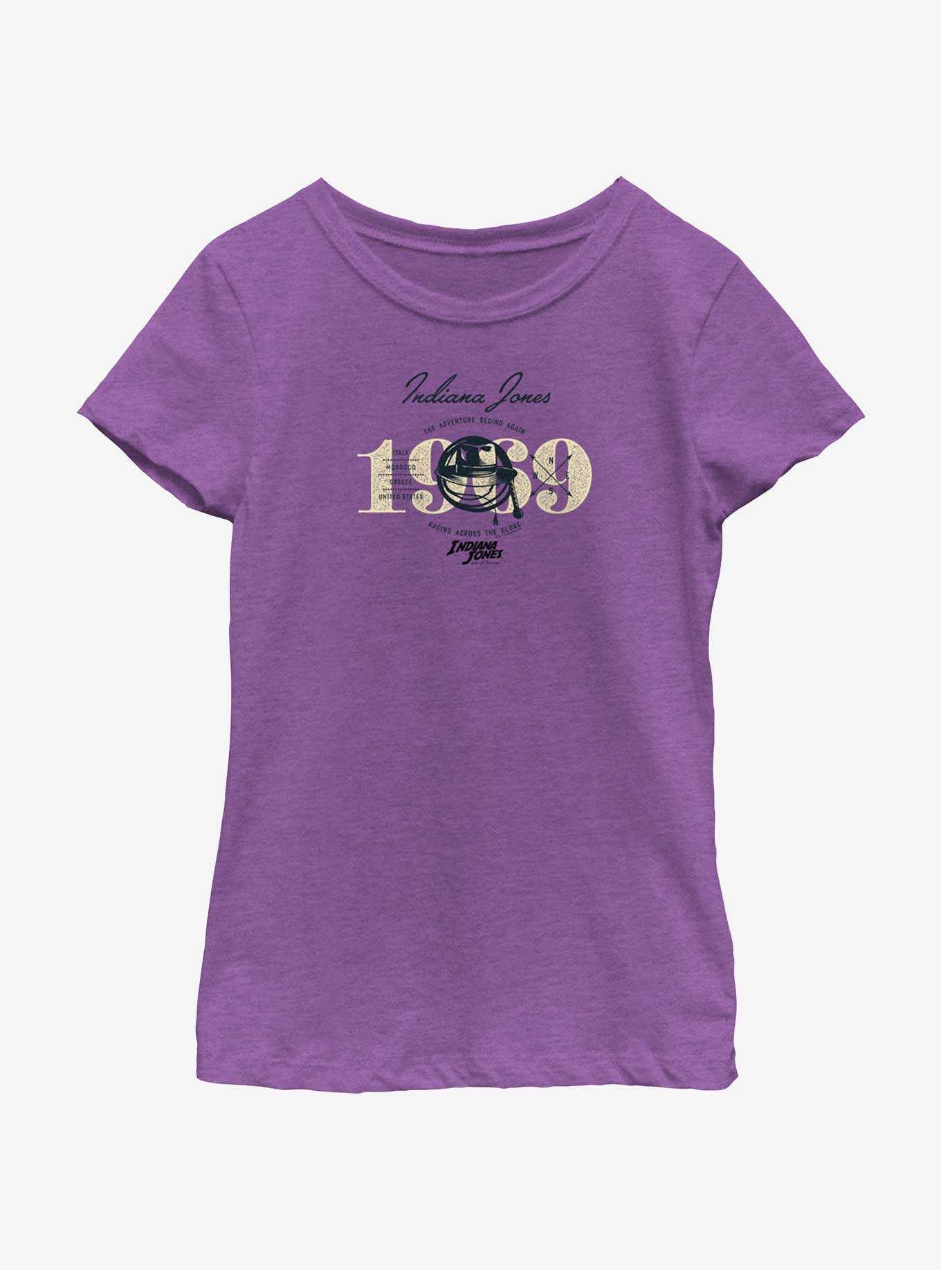 Indiana Jones and the Dial of Destiny 1969 Adventure Begins Again Girls Youth T-Shirt, , hi-res