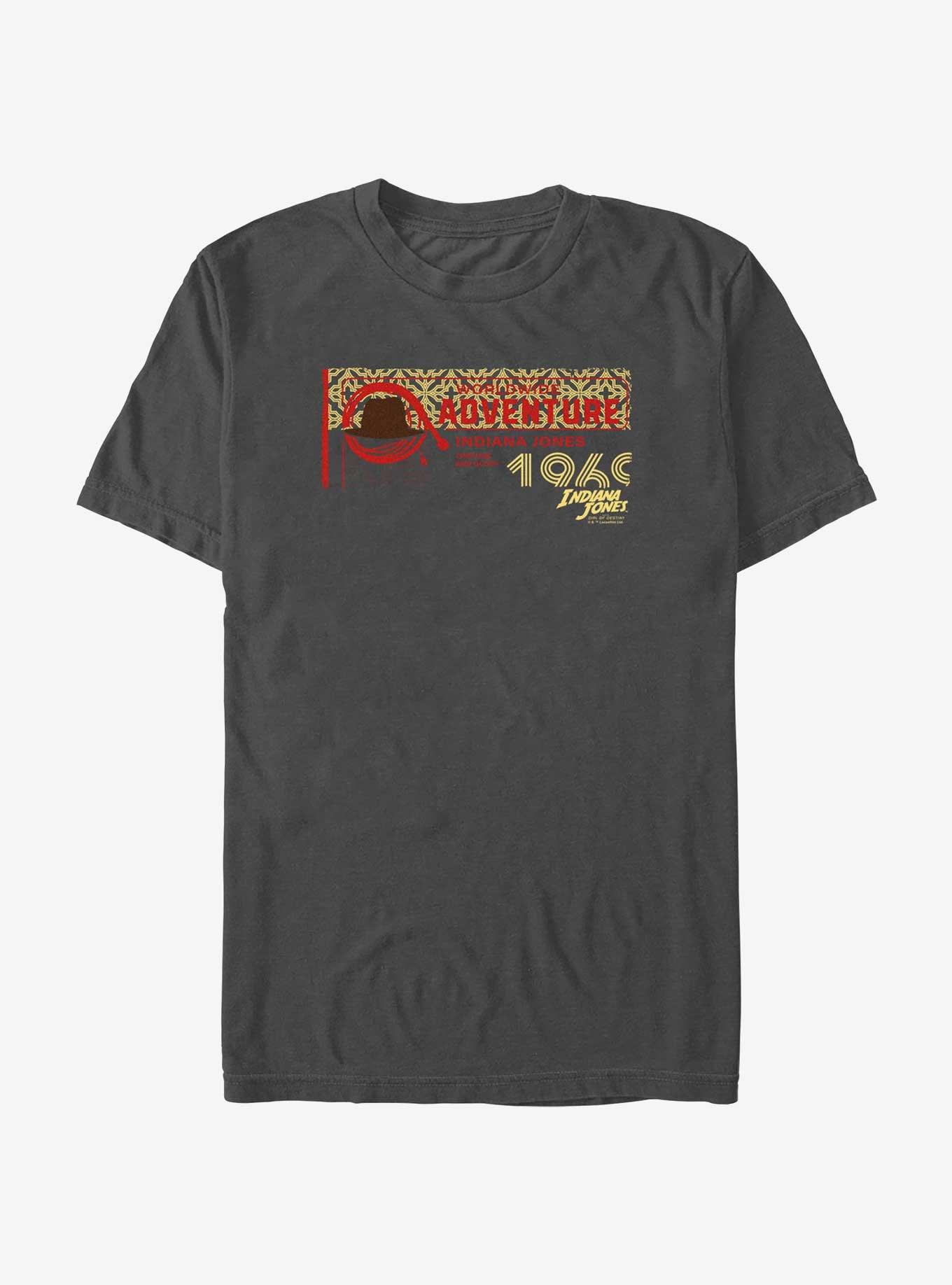 Indiana Jones and the Dial of Destiny Adventure Hat and Lasso T-Shirt, CHARCOAL, hi-res