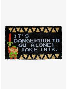 The Legend of Zelda It's Dangerous To Go Alone Doormat, , hi-res