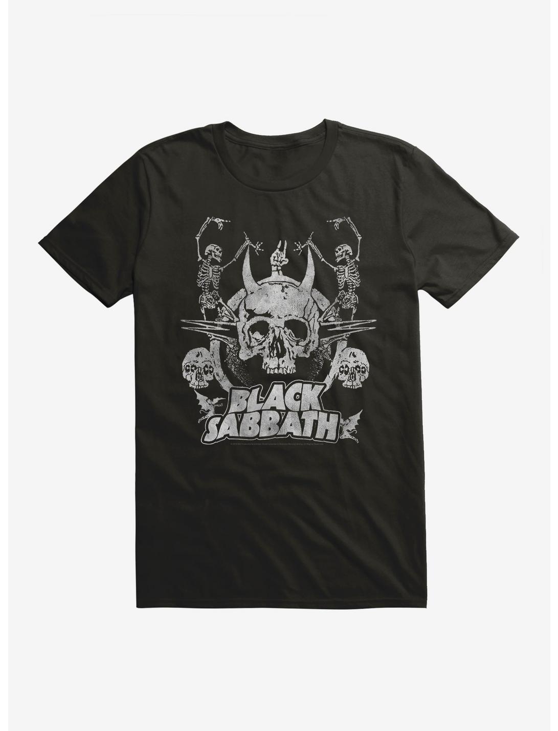 Black Sabbath Dancing Skeletons T-Shirt, BLACK, hi-res