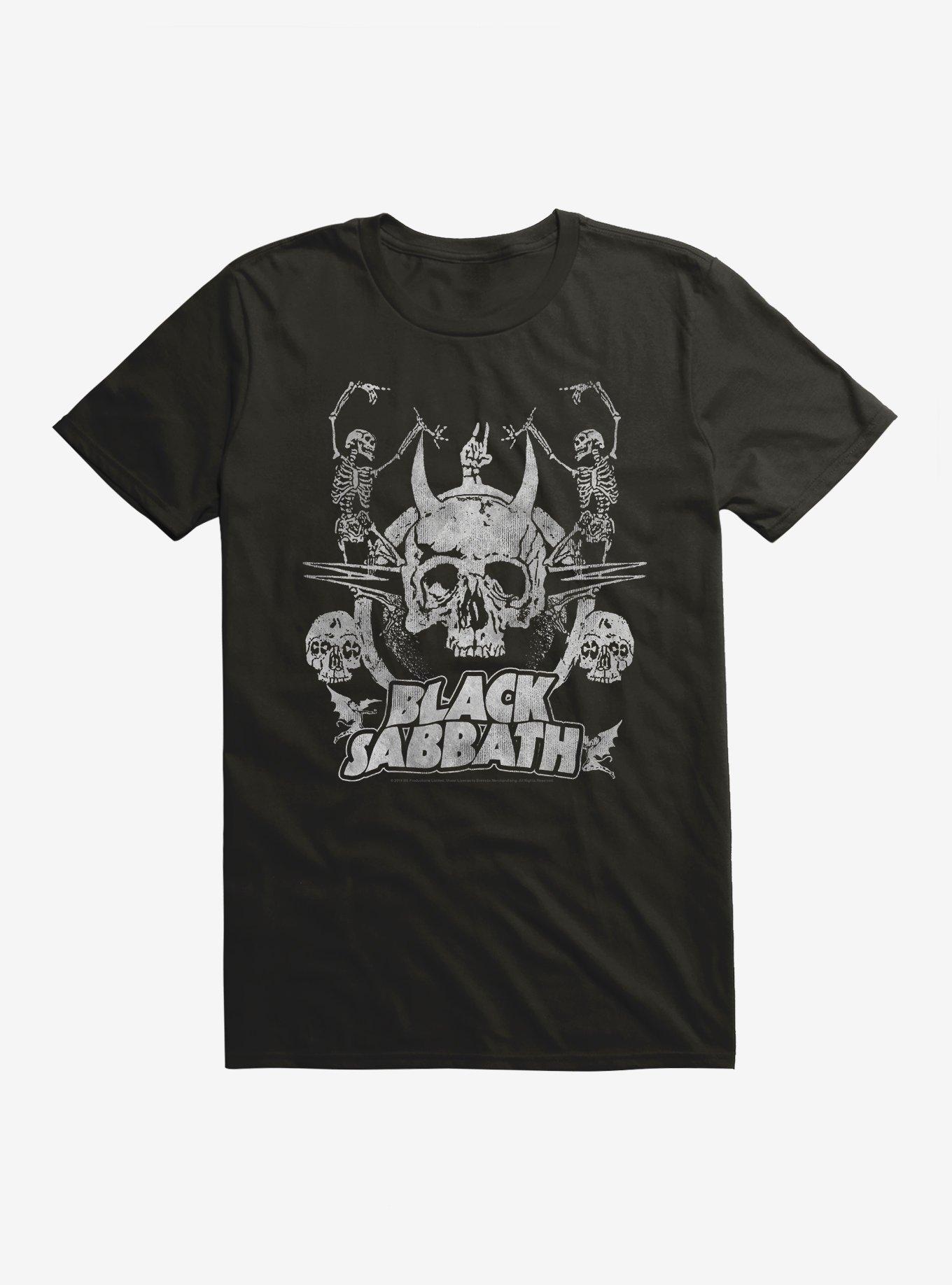 Black Sabbath Dancing Skeletons T-Shirt, BLACK, hi-res